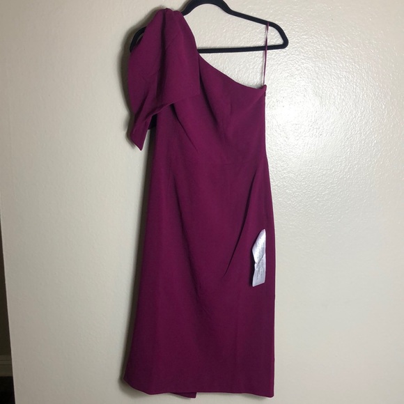 NWT Dress the Population Tiffany One Shoulder Bow - Picture 5 of 14